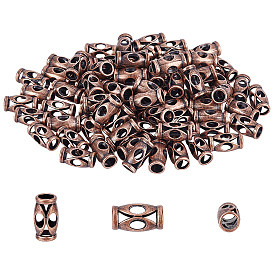 Tibetan Style Alloy Hollow Beads, Lead Free and Cadmium Free, Column