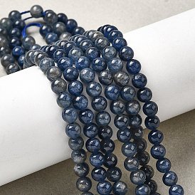 Натуральные сапфировые бисерные пряди, круглые