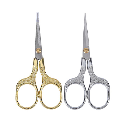 2 шт. 2 цвета 201 ножницы для шитья и вышивания из нержавеющей стали, ножницы для рукоделия с рельефным цветком