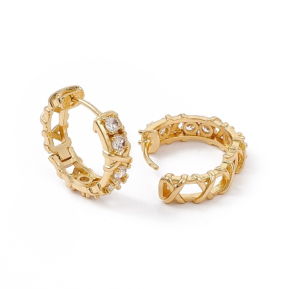 Серьги-кольца с фианитами, настоящие позолоченные украшения из латуни для женщин, без кадмия, без никеля и без свинца