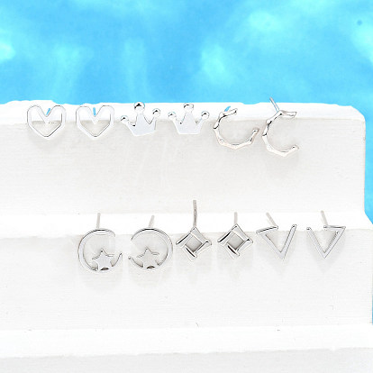 Серьги-гвоздики из стерлингового серебра s925, платина