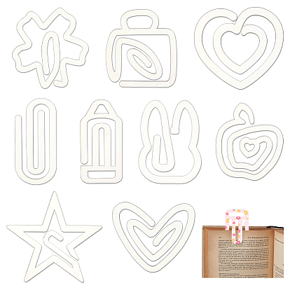 18шт. 9 виды прозрачных акриловых скрепок для бумаги, прозрачные