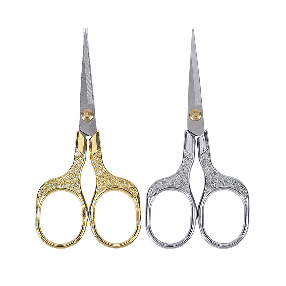 2 шт. 2 цвета 201 ножницы для шитья и вышивания из нержавеющей стали, ножницы для рукоделия с рельефным цветком