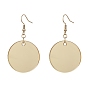 Blank Flat Round Acrylic Dangle Earrings, with Real 18K Gold Plated 304 Stainless Steel Earring Pins
