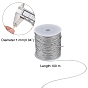 1mm Jewelry Braided Thread Metallic Threads, Polyester Threads, about 109.36 yards(100m)/roll
