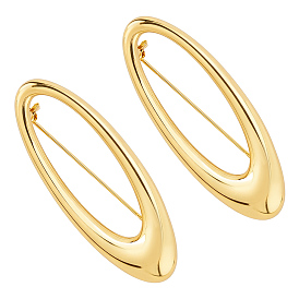 2Pcs Oval Alloy Brooched for Backpack Clothes