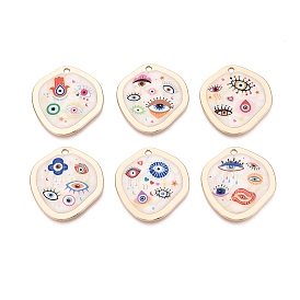 Печатные эмали подвески сплава, самородки и обереги от сглаза, стойки покрытие, без кадмия и без свинца и без никеля, золотые