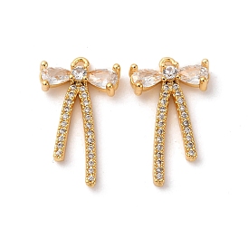 Латунные микро проложить кубического циркония подвески, бантом прелести, долговечный, без никеля 