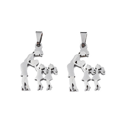 201 Stainless Steel Pendants, Laser Cut, Human