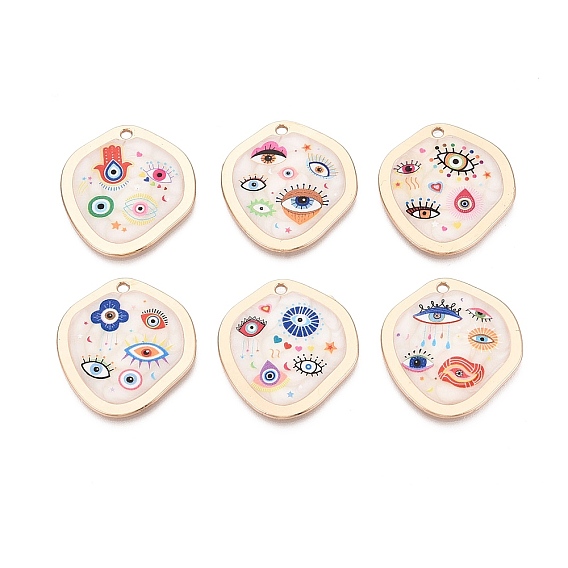 Печатные эмали подвески сплава, самородки и обереги от сглаза, стойки покрытие, без кадмия и без свинца и без никеля, золотые