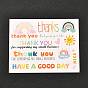 Thank You Sticker, Coated Paper Stickers, with Word Thank You & Rainbow Pattern, for Envelope Gift Bag Decoration