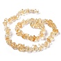 Natural Citrine Chip Beads Strands, Dyed & Heated, 5~14x4~10mm, Hole: 1mm, about 15.5 inch ~16.1 inch