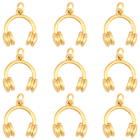 10подвески из латуни с гальваническим покрытием, с прыжковых колец, наушник, без кадмия и без свинца, долговечный