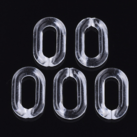 Anneaux de liaison acryliques transparents, connecteurs à liaison rapide, pour la fabrication de chaînes de câble, ovale
