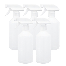 BENECREAT 500ml White Plastic Trigger Spray Bottles with Adjustable Nozzle Empty Mist Spray Bottles for Cleaning Plant Flowers Home Garden