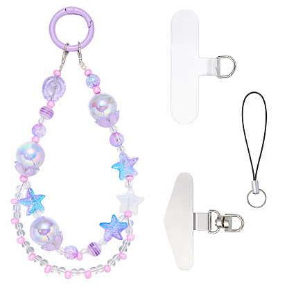 Courroies mobiles verre, avec un patch pour cordon de téléphone portable en TPU et des boucles de cordon