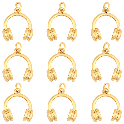 10подвески из латуни с гальваническим покрытием, с прыжковых колец, наушник, без кадмия и без свинца, долговечный