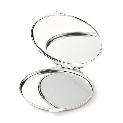 Miroirs cosmétiques en fer bricolage, pour résine époxy diy, ovale