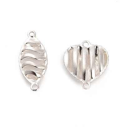 925 стерлинговое серебро 3d полые соединительные подвески, серебряный цвет гальваническим