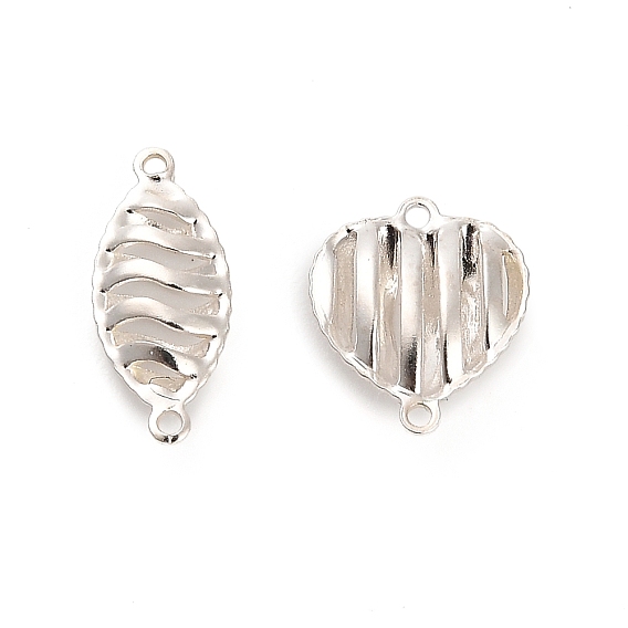 925 стерлинговое серебро 3d полые соединительные подвески, серебряный цвет гальваническим