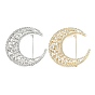 Broches à revers en alliage de strass pour vêtements, lune