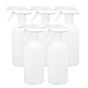 BENECREAT 500ml White Plastic Trigger Spray Bottles with Adjustable Nozzle Empty Mist Spray Bottles for Cleaning Plant Flowers Home Garden