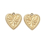 304 Stainless Steel Pendants, Heart Charms