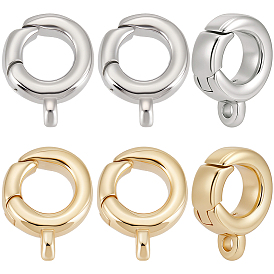 10шт. 2 цвета латунные пружинные затворные кольца, без кадмия и без свинца, долговечный, стойки покрытие