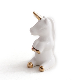 Porcelain Unicorn Ring Display Stands, Jewelry Organizer Holder for Rings Storage