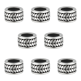 8 шт. 304 бусины из нержавеющей стали, колонка с пшеницей