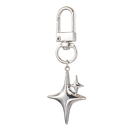 Star Alloy Pendant Decoraton, Swivel Clasps Charms, for Backpack Keychain Ornaments