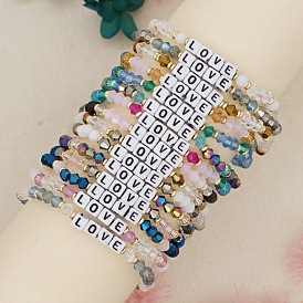 Bohemian Crystal Alphabet Bracelet - Minimalist, Personalized, Women's Hand Chain.