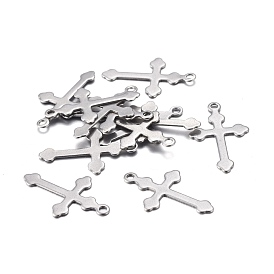 201 Stainless Steel Pendants, Laser Cut, Cross