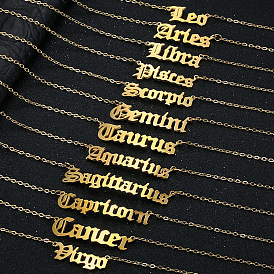 304 браслеты на ногу из нержавеющей стали с цепочкой в виде слова «созвездие» для женщин, золотые