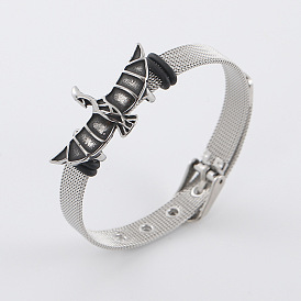 Панк 304 браслеты для часов из нержавеющей стали для мужчин, орел