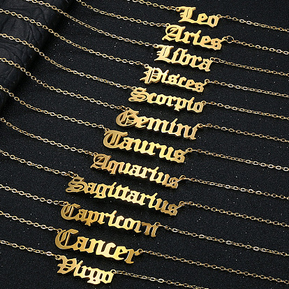 304 браслеты на ногу из нержавеющей стали с цепочкой в виде слова «созвездие» для женщин, золотые
