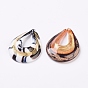 Handmade Gold Sand Lampwork Big Pendants, Drop