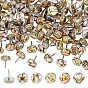 100Pcs Iron Drawing Pins, with Glass, Butterfly, Platinum