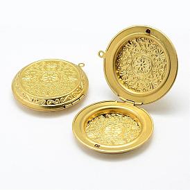 Подвески латуни медальон, плоско-круглые, без никеля 