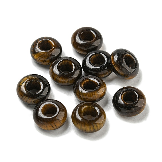 Natural Tiger Eye Beads, Rondelle