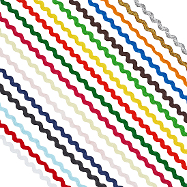 59.5m 17 цвета волна изгиб бахрома отделка, лента для шитья, для тканевого платья своими руками изготовление украшения