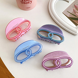 Sweet Pink Letter Hair Clip for Women, Cute and Versatile Shark Hair Claw Accessory