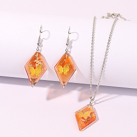 Encantador conjunto de joyas de mariposa para mujer: collar con pendientes colgantes bonitos y a la moda con un diseño único