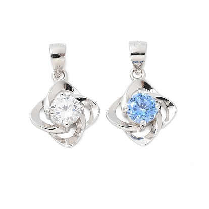 Подвески из тонкого серебра с кубическим цирконием, , платина, родий