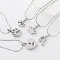 304 de acero inoxidable collares pendientes, color acero inoxidable, libre de deslustre