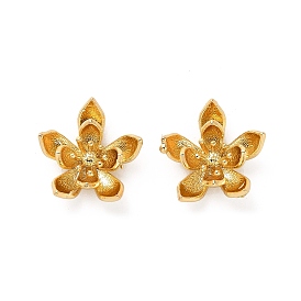 Шапочки и конусы для бусин, латунные, без кадмия, без никеля и без свинца, цветок