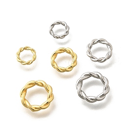 Латунные бусины, без кадмия, без никеля и без свинца, Twist плоские круглые