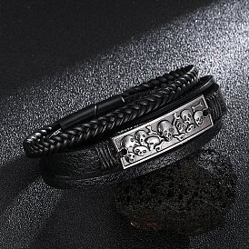 PU Leather Multi-strand Bracelets for Men