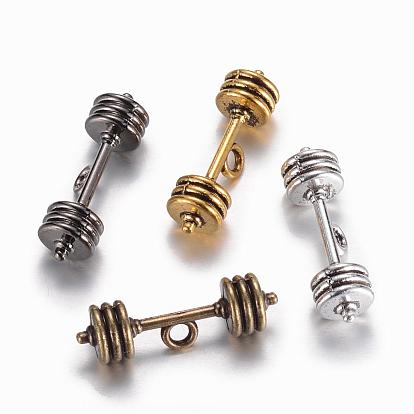 Tibetan Style Alloy Pendants, Sports Charms, Dumbbell