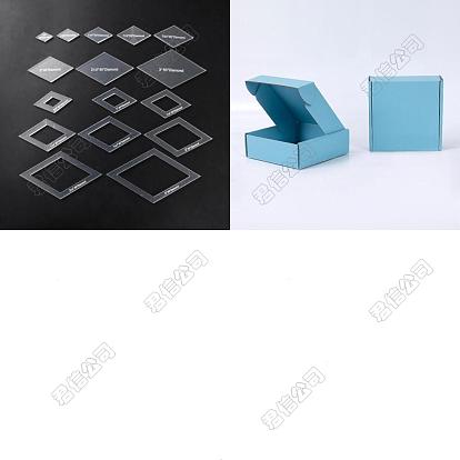 16Pcs 16 Styles Transparent Acrylic Sewing Template, for Free-Motion Quilting on Domestic Machine